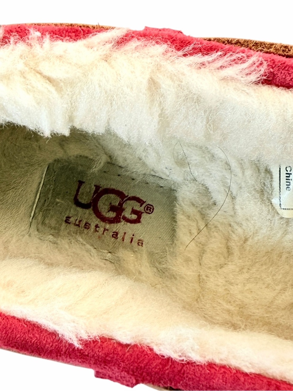 UGG Dakota Sheepskin Moccasin Slippers Women’s Size 8 Magenta Suede Cozy Lined - Picture 6 of 8